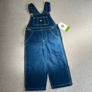 New John Deere Dark Wash Overalls - 2T